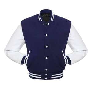 Chaqueta Universitaria de Lana Marrón con Mangas Negras, Bordado Chenille y Mangas de Cuero de Alta Calidad - Product Image 6