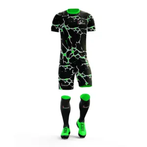 2024 Nieuwe Producten Voetbal Jersey Uw Eigen Naam Ademende Voetbal Jersey Print Sportkleding 100% Polyester Volwassenen Voor Mannen 1 Stuks