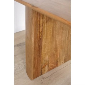 Table à manger en bois massif 200 CM Texture de bois riche Design élégant Style industriel moderne Meubles de salle à manger durables Atelier - Product Image 6