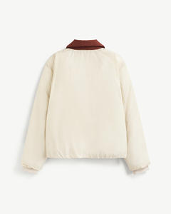 Veste matelassée à manches longues pour homme avec poches, coupe ample, décontractée, unie, 100% nylon, taille personnalisée, automne, routine, Vietnam - Product Image 2