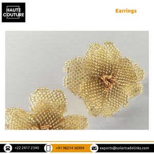 Última moda de diseño de fiesta de noche de desgaste hecho a mano Rosa flor con cuentas Tops pendientes de los mejores fabricantes indios enumerados - Product Image 3