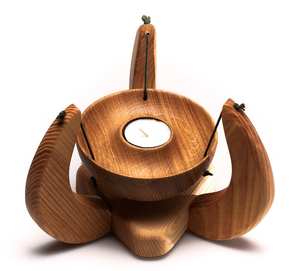 High-quality Wooden Candlestick Holder with Embossing Printing for <b>Tealight</b> and Pillar <b>Candles</b> Home Living Room Table Decor - Product Image 6