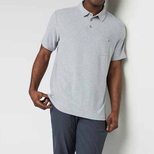Piqué recyclé de performance pour hommes de marque personnalisée pour polo T-Shirt 100% polyester tissu tricoté à motif solide pour polos de golf - Product Image 3