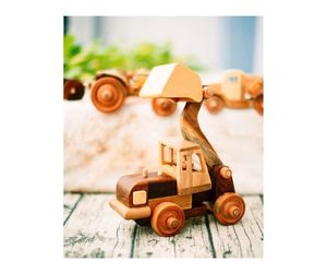 Hot Sale 2025 Premium Artisan Wooden Toy Car <b>Set</b> Creative Toy Cars for <b>Kids</b> Safe Green Natural Wood Material - Product Image 1