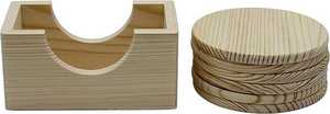 Premium Handcrafted Pine <b>Wooden</b> <b>Coaster</b> Set Elegant Classic Style Durable Drinks <b>Coasters</b> for Home Office & Kitchen Decoration - Product Image 4