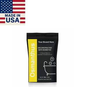 Bombas de baño de remojo de lujo de Osmanthus de marca blanca Producción de lotes pequeños Fizzies de baño efervescente Made in USA - Product Image 1