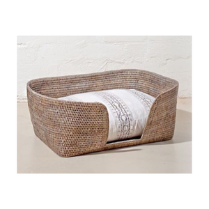 Lightweight Rattan Pet <b>Bed</b> Basket for <b>Cats</b> Dogs Nest Handmade Natural <b>Wicker</b> Furniture Soft Pillow Animal House Design - Product Image 5
