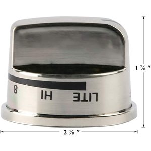 Ensemble de 4 boutons en acier inoxydable pour cuisinière à gaz LG - Compatible avec EBZ37189611 - Product Image 5