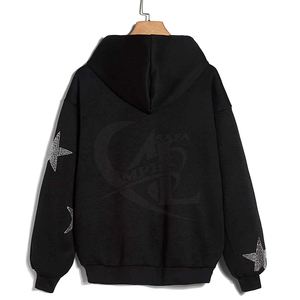 Sudaderas con capucha con diamantes de imitación para hombre de alta calidad hechas en Pakistán - Product Image 2