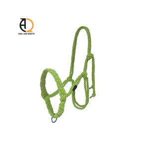 Leather Durable Nylon Horse Halter with Metal Hardware <b>Buckles</b> English Saddle Style Customizable Colors & Sizes - Product Image 5