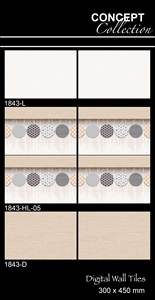 Azulejos de cerámica impresos digitales de 8mm de espesor 300x450mm del fabricante indio líder Azulejos de pared antideslizantes de diseño magnífico - Product Image 5