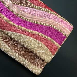 Multicolor Beaded <b>Bag</b> with Handle, Handheld <b>Bag</b>, Casual Hand <b>Bag</b>, Indian Handicraft, Handmade, <b>Baguette</b> <b>bag</b>, - Product Image 4