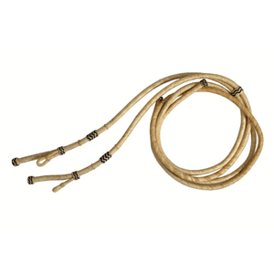 Rwhide Show Romel-rieles naturales trenzados a mano, con tachuelas de caballo, Color Natural, SRM117 - Product Image 1