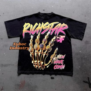 Las mejores camisetas de hombre para el verano con estilo de gran tamaño recortada 380 GSM algodón orgánico Boxy Fit camiseta para ropa de calle niños - Product Image 2