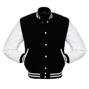 College Men's Varsity Jackets Wholesale Blank Varsity Custom logo Plain Letterman CollegeBaseballjacket for men DDP Shipping - Product Image 3