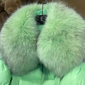 Nouveauté 2026 Manteau court en duvet de canard Vestes d'hiver pour femmes Blouson matelassé Col en fourrure Fermeture éclair avant - Product Image 4