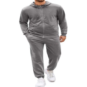 Nueva llegada para hombre chándal con cremallera Sudadera con capucha Joggers 2 piezas conjuntos algodón polar Streetwear ropa chándal impreso - Product Image 5
