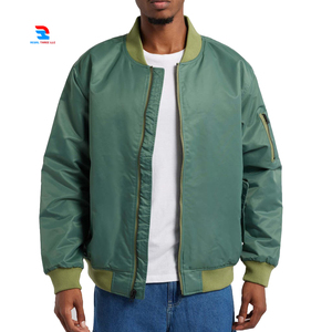 Chaqueta de poliéster 100% satinado de alta calidad con logotipo personalizado, chaquetas de bombardero de satén de vuelo MA1 para hombre - Product Image 6