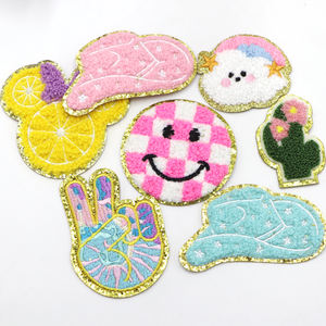 Chenille bordado parche Logo bordado Chenille parches bordados Chenille para ropa - Product Image 6