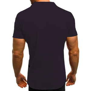 Nouveau Style Logo personnalisé hommes polos solide 100% coton à manches longues Polo tissu tricoté décontracté teint uni - Product Image 5