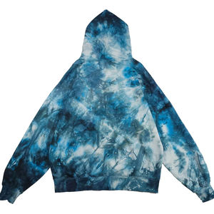 Sudadera con Capucha y Cremallera Completa Tie-Dye Personalizada Ocean Storm 2026 en Tonos Azules y Teñida a Mano 100% Algodón Estilo Urbano Unisex - Product Image 6
