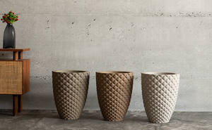 พื้นผิวใหม่เหมือนการออกแบบกระถางอลูมิเนียมที่มีคุณภาพสูงสีดำปรับและใช้ในการตกแต่งสวนและสำหรับกลางแจ้ง - Product Image 3