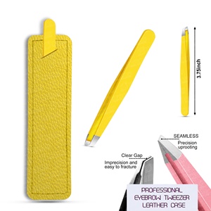 Pinza para Cejas Antiestática No Magnética con Punta Inclinada Ultra Afilada para Dar Forma a las Cejas con Precisión y Eliminar el Vello Facial con Logotipo - Product Image 5