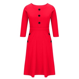 ชุดเดรสยาวถึงเข่าของผู้หญิงชุดเดรสอาชีพลำลองเซ็กซี่คุณภาพสูงจากสไตล์ใหม่ - Product Image 5