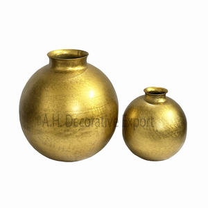 Florero Cilíndrico de Acero Inoxidable Dorado con Logotipo de Empresa, Decoración para el Hogar y Bodas, Florero Metálico de Mesa a Bajo Precio - Product Image 2