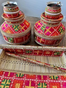 ชุด Jaggo งานแต่งงานของ Punjabi ชุดปักลาย ghadoli Kalash chajj sikh อินเดียอุปกรณ์แต่งงาน haldi maiyan vatna Sangeet - Product Image 3