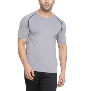 Camisas de verano para hombre de manga corta de secado rápido para hombre, venta al por mayor, baratas, poliéster, licra, ringer, entrenamiento, gimnasio, camisas para hombre - Product Image 6