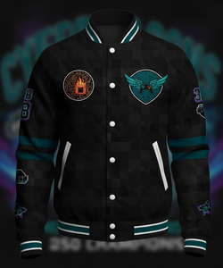 Custom Breathable Hooded Varsity Jacket for Men | Personalized 100% Cotton <b>Stand</b> Collar High Street Style Winter Front Logo - Product Image 1
