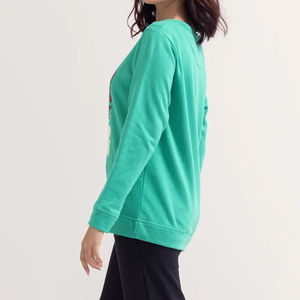 Sudadera Casual Personalizada para Mujer, Sudadera de Manga Larga, Sudadera Suave de Algodón con Cuello Redondo para Uso Diario, Ropa de Mujer con ODM OEM - Product Image 2