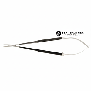 Micro Tijeras de Acero Inoxidable para Microcirugía Oftálmica con Revestimiento Negro, Mango de Resorte, Tijeras Quirúrgicas - Product Image 1