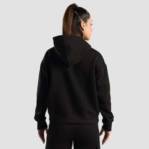 Sudadera con Capucha Apex Stride Negra de Punto con Cierre Transpirable para la Temporada de Otoño - Product Image 2