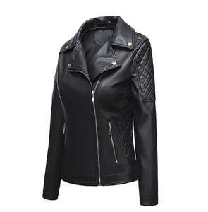 Customizable <b>Women's</b> Winter <b>Coat</b> Jacket Real Sheep Leather Breathable Zipper Quilted Viscose Knitted Lining Cotton OEM Wholesale - Product Image 1