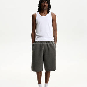 Custom Fashion Logo <b>Tech</b> Fleece Men <b>Short</b> Pant Heavyweight Cotton Men Running Pants Back Zipper Pocket Men Sport <b>Shorts</b> - Product Image 1