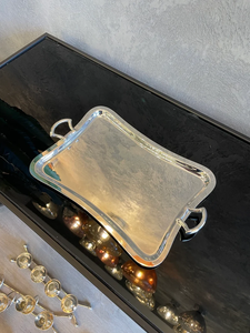 Plateau de service en acier inoxydable avec poignées décoratives en aluminium, parfait pour servir les invités lors des fêtes et des célébrations - Product Image 6