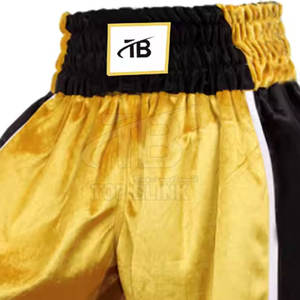 Vente en gros de shorts de boxe personnalisés avec fermeture élastique à la taille shorts d'entraînement de style solide pour le sparring et le fitness - Product Image 3
