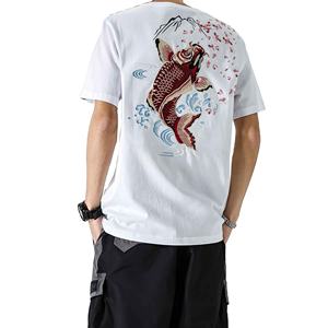 Camiseta de Manga Corta para Hombre, Personalizable con Logotipo, de Algodón y Poliéster, Transpirable, con Estampado de Alta Calidad, Patrón Sólido y Bordado - Product Image 3