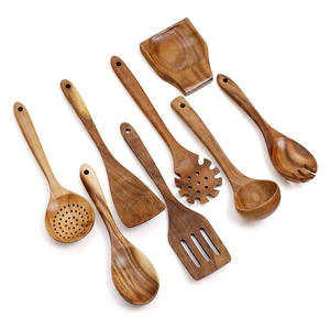 Venta superior espátula de madera para hornear pasteles utensilios de cocina sostenibles utensilios para hornear espátulas de madera - Product Image 3