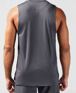 Venta al por mayor logotipo personalizado poliéster hombres secado rápido camiseta sin mangas bordado logotipo camisa alta calidad liso hombres transpirable algodón camiseta sin mangas - Product Image 1