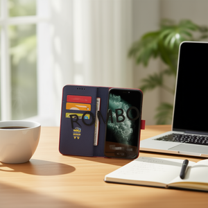 Funda Cartera con Solapa para Teléfono DAM Diamond para iPhone 13, Cierre Magnético, Piel Sintética - Product Image 2