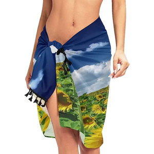 ชุดว่ายน้ำบิกินี่คลุมคลุมชายหาดมีลายพิมพ์ตัวอักษรการ์ตูนรูปสัตว์ผ้าโสร่งสำหรับฤดูร้อน - Product Image 3
