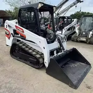 Fairly Used Rubber Track Bobcat T450 Skid Steer Loader 247b With Original Paint For Sale