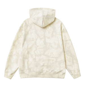 Sweat-shirt à capuche vintage et épais pour hommes, sweat-shirt en coton pelucheux lavé, sweat à capuche surdimensionné beige, sweat-shirts à capuche streetwear - Product Image 3