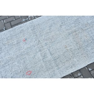3.3x8.5 ft <b>Runner</b> Turkish <b>Rug</b>, Gray Southwestern Vintage <b>Rug</b> - Product Image 5