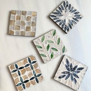 ที่รองแก้วทรงสี่เหลี่ยมฝังมุกงานฝีมือการออกแบบที่หลากหลายสำหรับบนโต๊ะอาหารโต๊ะกาแฟในร้านอาหารเวียดนาม - Product Image 5