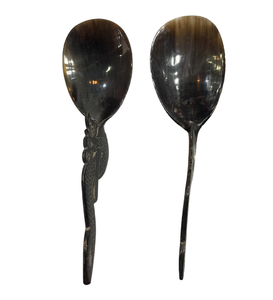 Servidor de ensalada de cuerno Mesa decorativa hecha a mano Sever Salad Hotel & Restaurant Cubiertos nuevos productos de diseño - Product Image 3