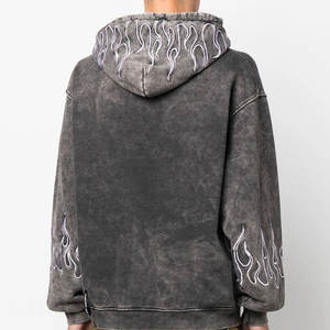 Sudadera con Capucha para Hombre, 100% Algodón, Lavado Ácido, Diseño Sólido, Informal, para Invierno, de Secado Rápido, Transpirable y Personalizable - Product Image 4